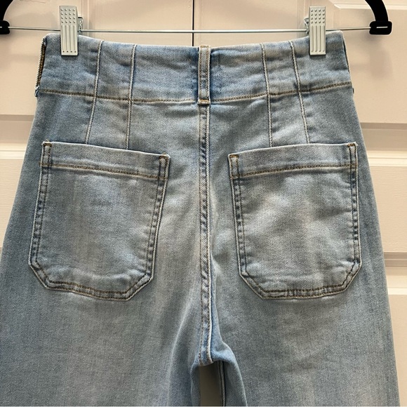 Maeve Colette High Rise Wide Leg Jeans Light Wash Denim size 24 or 25 estimate - Picture 7 of 14